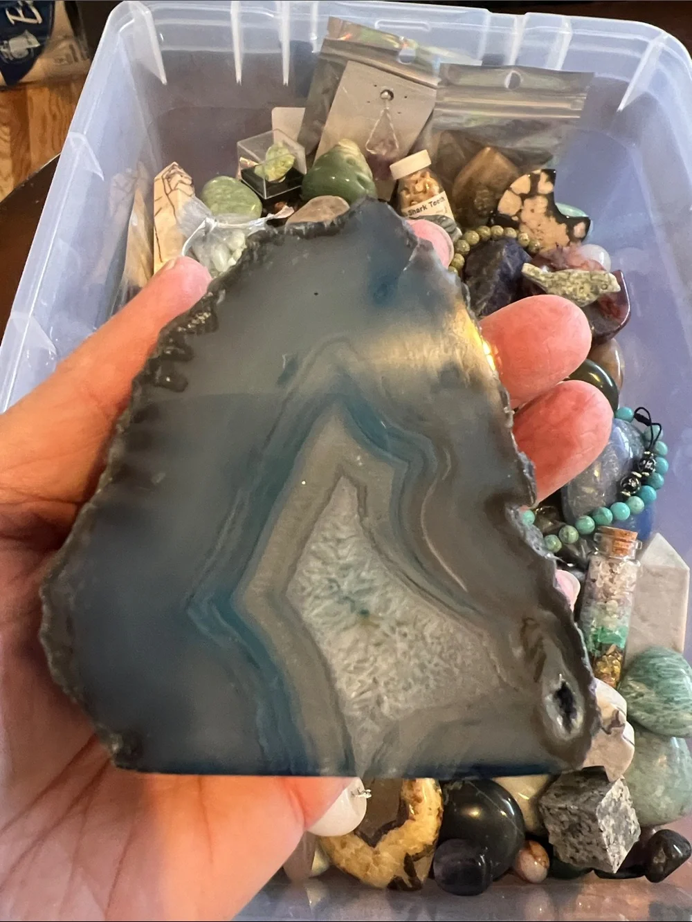 Huge Mystery Crystal Gemstone At Least 1Lb Scoop NWOT